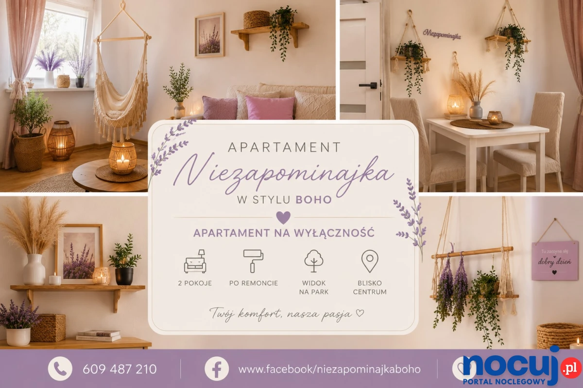 Nowo otwarty Apartament Niezapominajka w stylu Boho